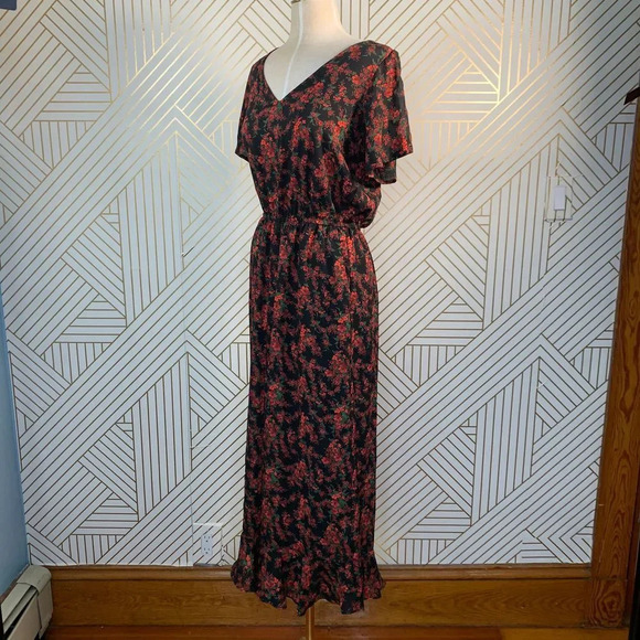 BB Dakota Gigli Floral Print Jumpsuit in Black‎ - Picture 4 of 8